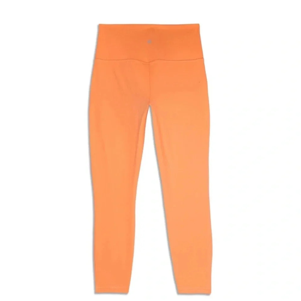 - Lululemon Align High Rise Pant 25” Orange Soda Size 6 Double Lined, NW… - Picture 4 of 14